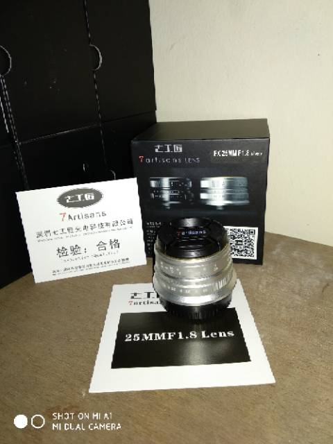 Lensa 7artisans FX25mm f1.8 for fuji black and silver XA1 XA10 XA2 XA3 XAT XM1 XM2 XT1 XT10 XT2 XT20