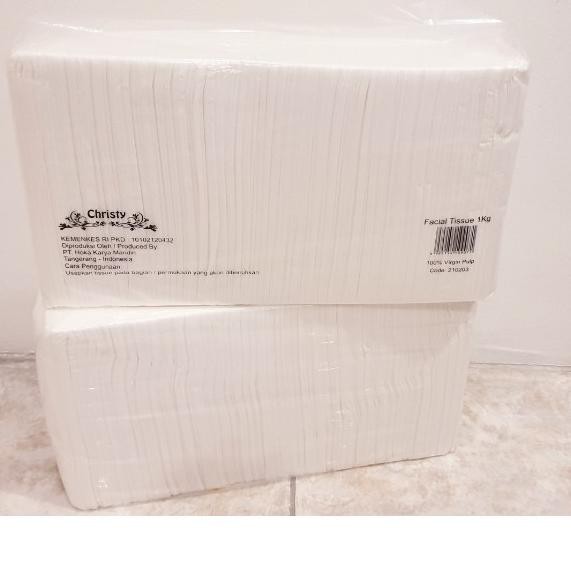 Model Baru 1kg High Quality Tissue Facial 2ply (1000g) Kiloan | Tisu Wajah Halus$