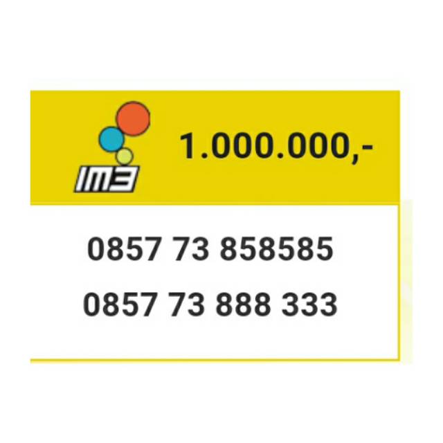 Nomor Cantik kartu Perdana Im3 rapi