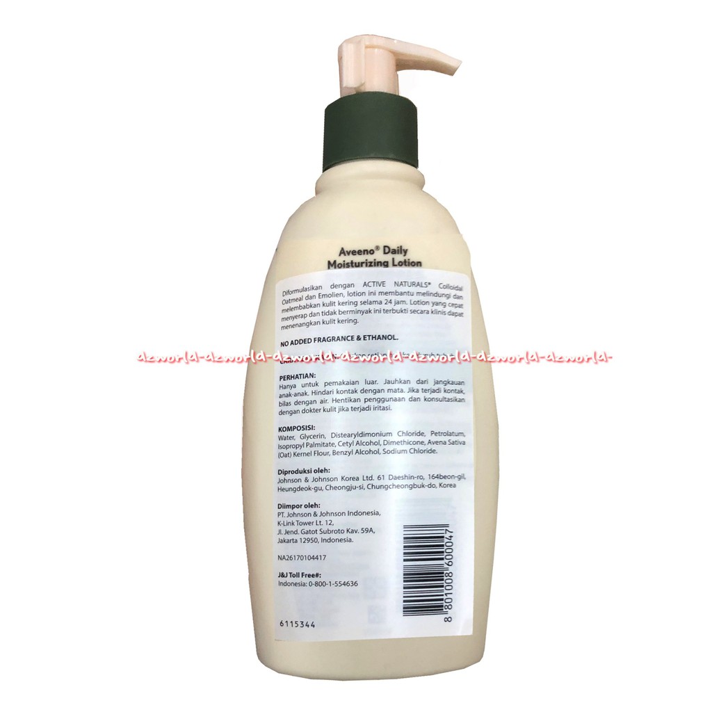 Aveeno Daily Moisturizing 354ml Lotion Soothes and Protect Dry Skin Handbody Aveno Afeeno Hand Body Untuk Kulit Losion