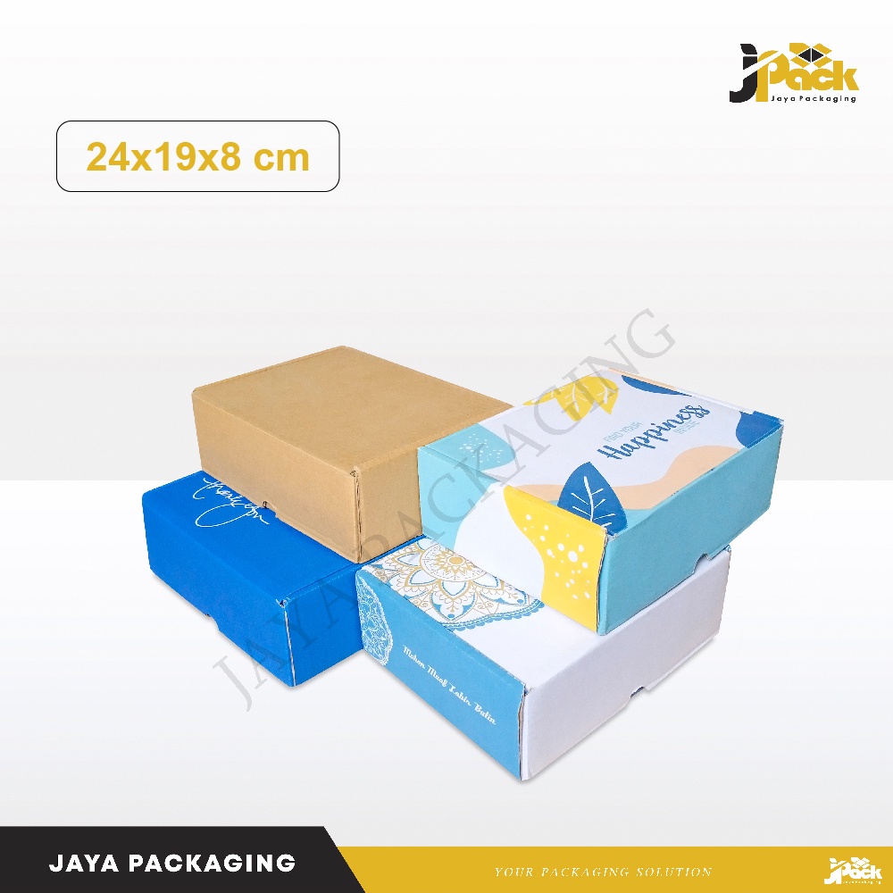 Box Packing 24x19x8 cm Print/Polos/custom/Hampers/hoodie/mukena/hijab/brownis