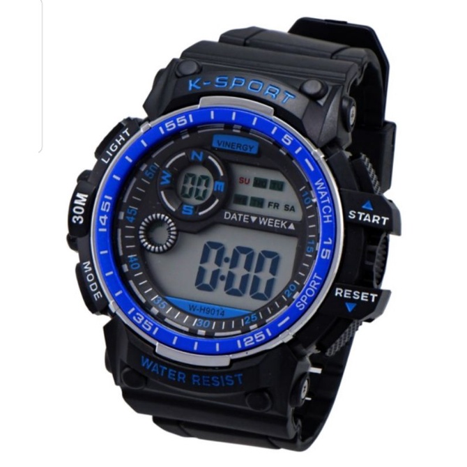 Jam Tangan Watch Vinergy Digital Sport AR VT 9014 G Waterproof