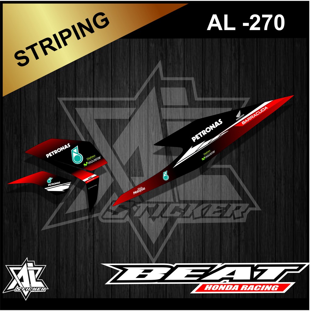 270 Striping Sticker Beat 2020 Variasi PETRONAS semi full