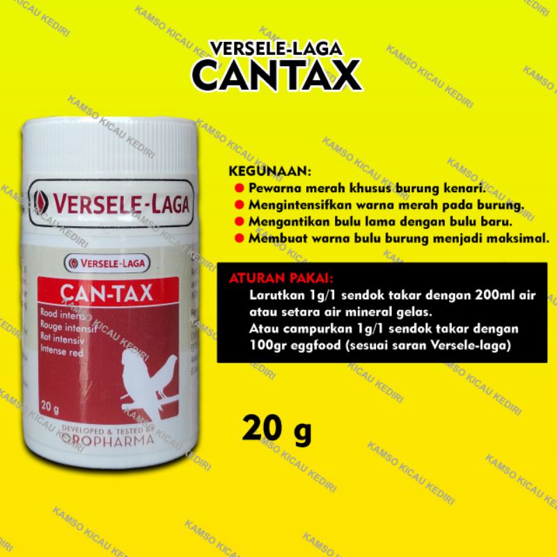 CAN-TAX + CANTAX + CAN-TAX VERSELE-LAGA + CANTAX VERSELAGA + PEWARNA BURUNG + PEWARNA BULU BURUNG + 