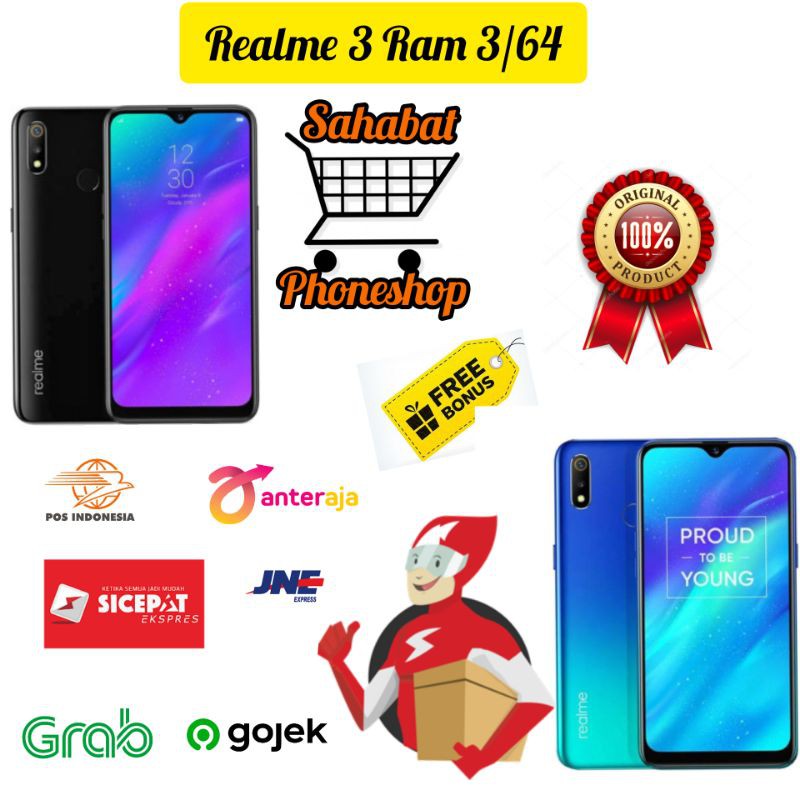 REALME 3 RAM 3/64 GARANSI RESMI REALME