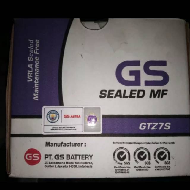 Aki kering Accu GS GTZ7S Satria FU 150 CBR 150