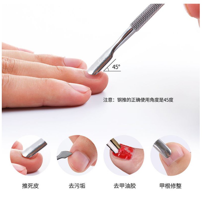 Pretty PINPAI PUSHER 100% STAINLESS STEEL PROFESIONAL NAIL PUSHER CUTICLE PUSHER/PENDORONG KUTIKULA