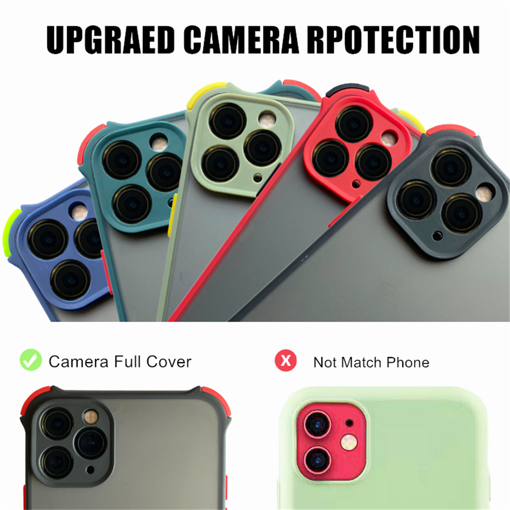 Hard Case Pc Matte Transparan Shockproof Cover Iphone 12 11 Pro X Xr Xs Max 6s 7 8 Plus