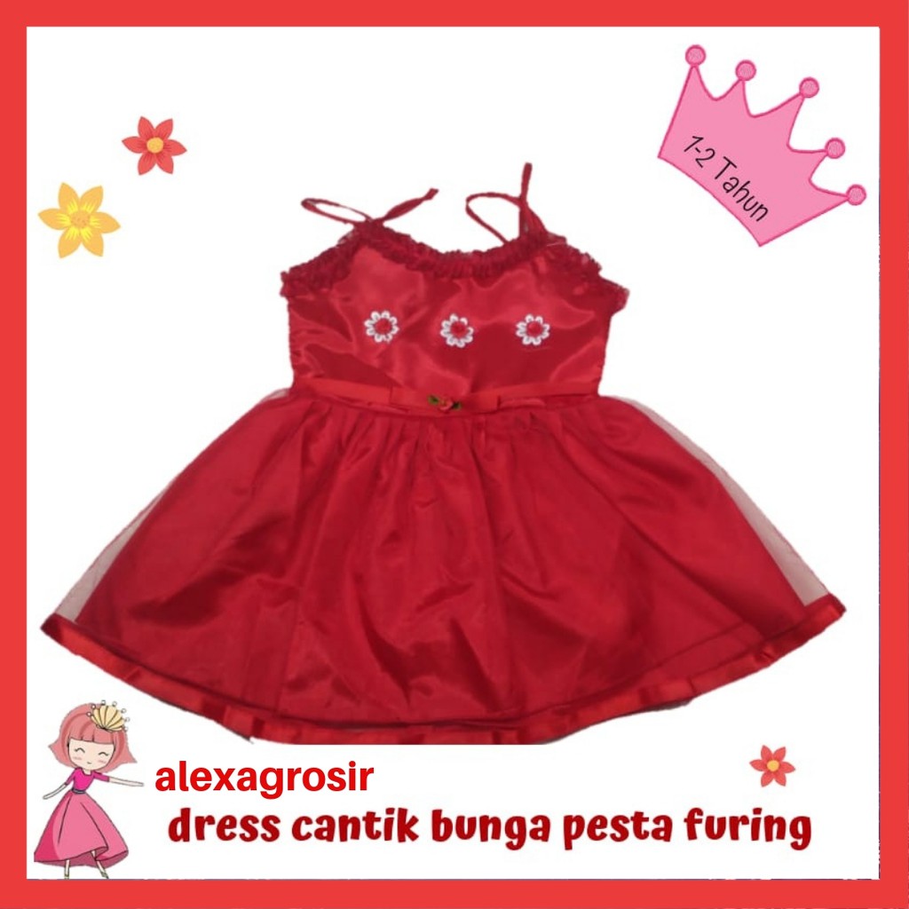 DRESS ANAK CANTIK FURING 1-2 TAHUN -ALEXAGROSIR