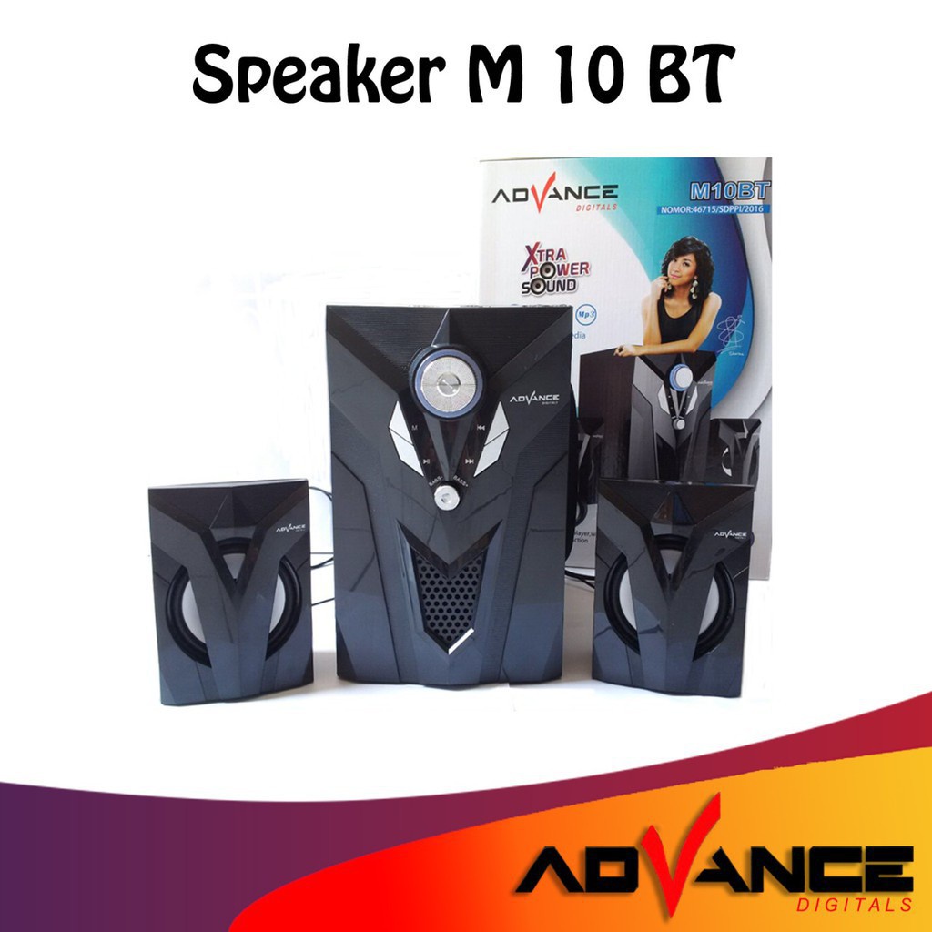 SPEAKER KOMPUTER BLUETOOTH ADVANCE M10BT M10 BT SUPERBASS RADIO