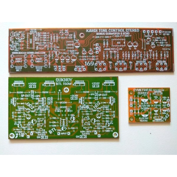 PCB Paket Stereo Amplifier Karaoke 150Watt OCL 002