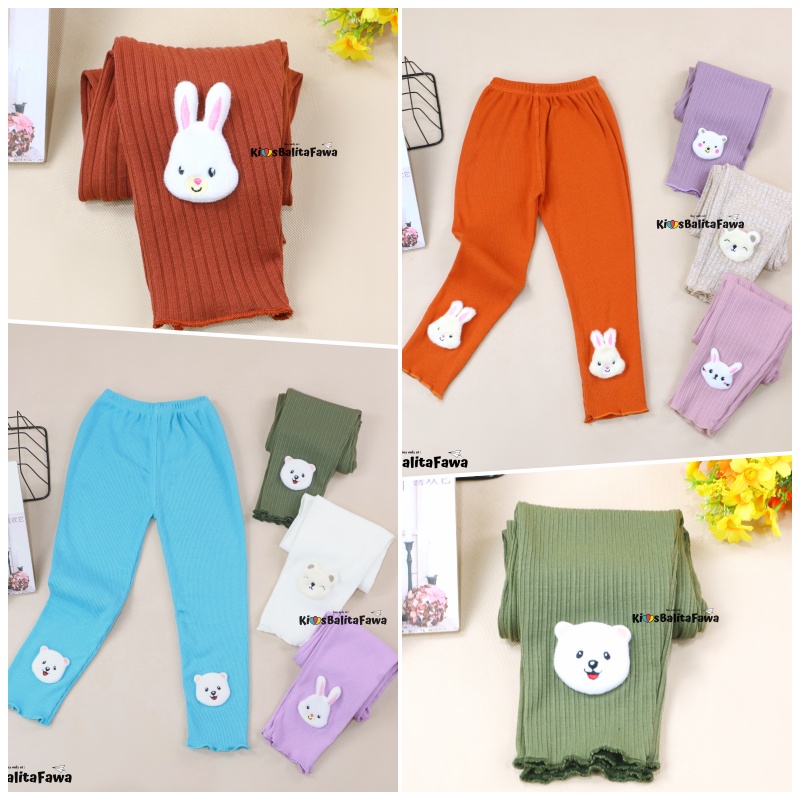 [IMPORT] Legging Dahyun uk 1-7 Tahun / Celana Panjang Premium Cotton Rib Anak Perempuan Bayi Balita Leging Polos Lejing Laging Knit Import baby cinnamon