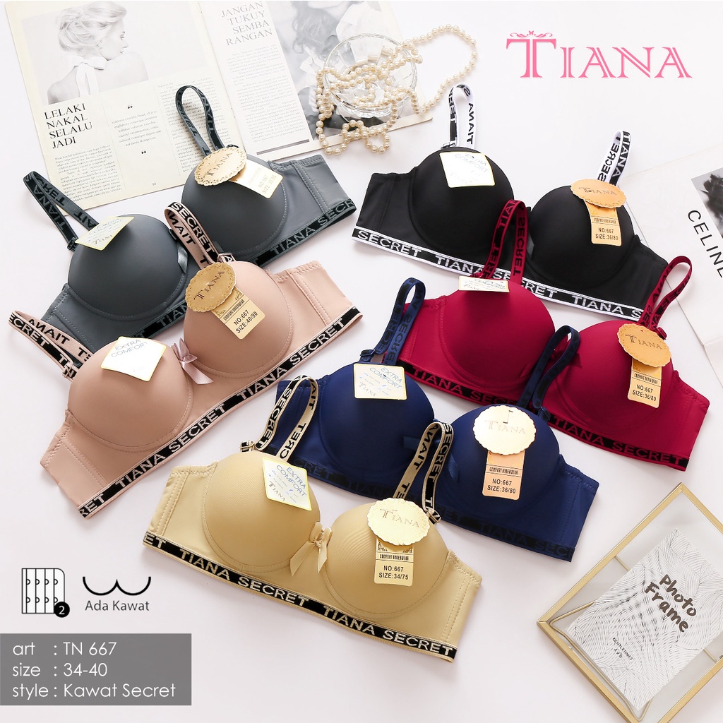 TIANA | Bra KAWAT TIANA SECRET / FULL CUP / BH Kawat TIANA SECRET 668