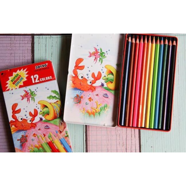 

Pensil Warna Joyko Kaleng 12 Warna Cp-12Tc