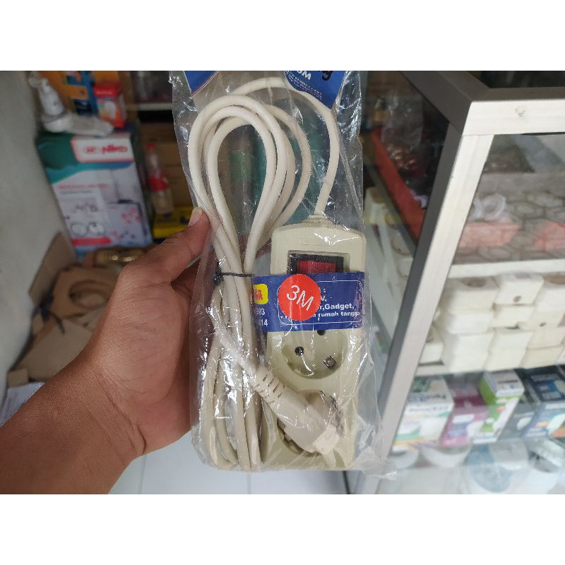 Kabel Stop Kontak lubang 2 panjang 3 meter