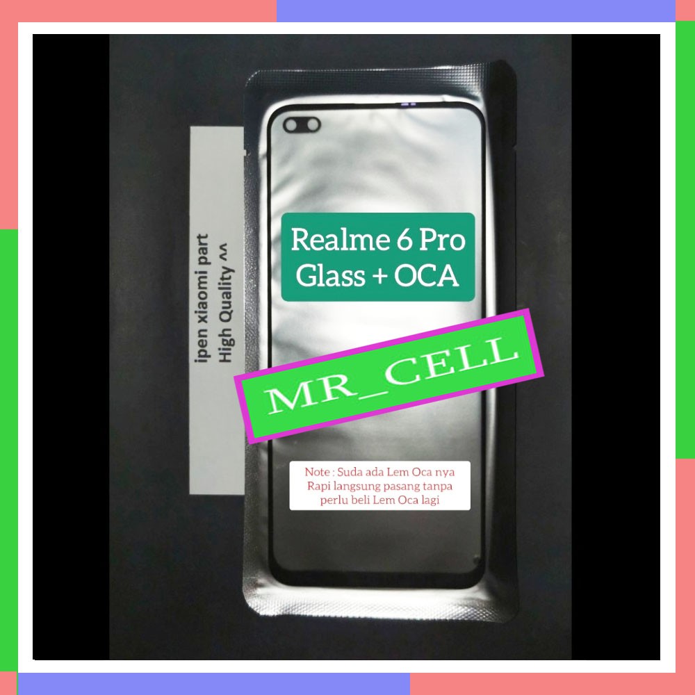 Glass Plus Lem Oca Realme 6 Pro Kaca Touchscreen LCD Layar Sentuh