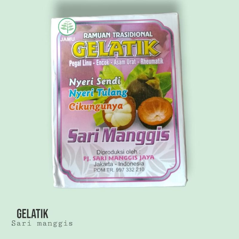 

Gelatik sari manggis bubuk Isi 12 Sachet