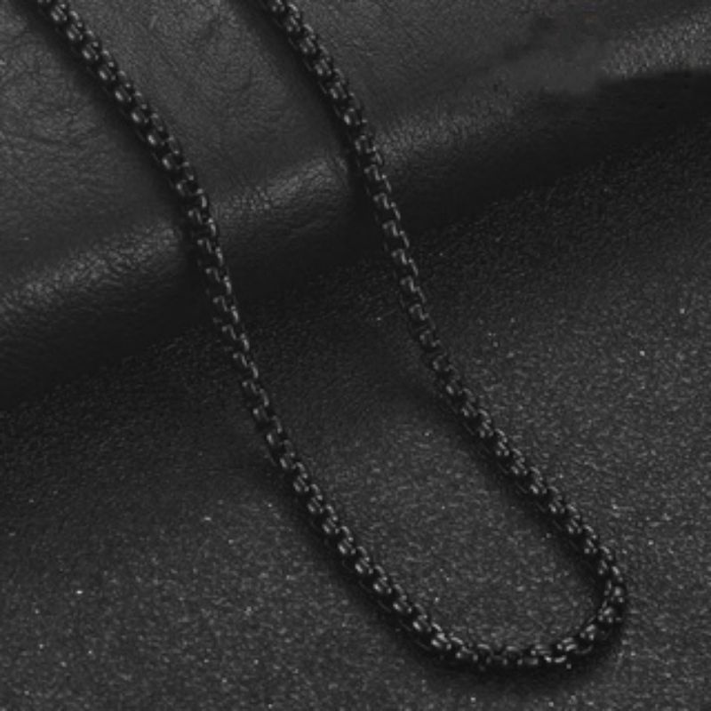 KALUNG TITANIUM PRIA DAN WANITA WARNA HITAM TIDAK LUNTUR