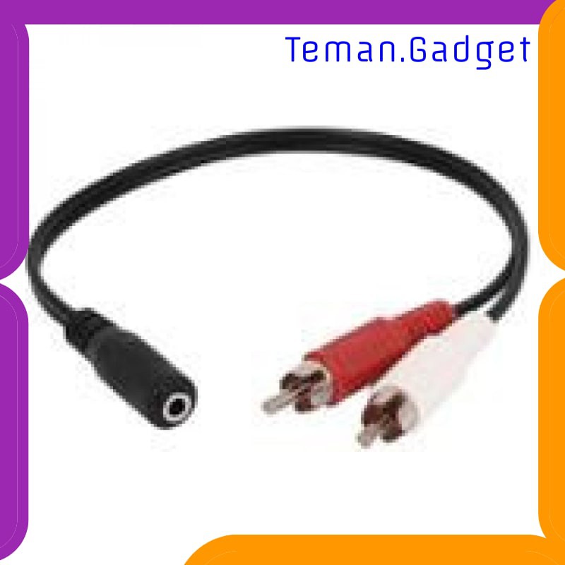 TG-AI193 Kabel Adaptor Audio 3.5mm Female ke RCA Male HiFi 40cm