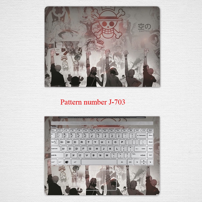 2pcs Stiker VINYL Motif one piece 12 13 14 15.6 Inch vostro 3560 N4110 m4110 Untuk Laptop