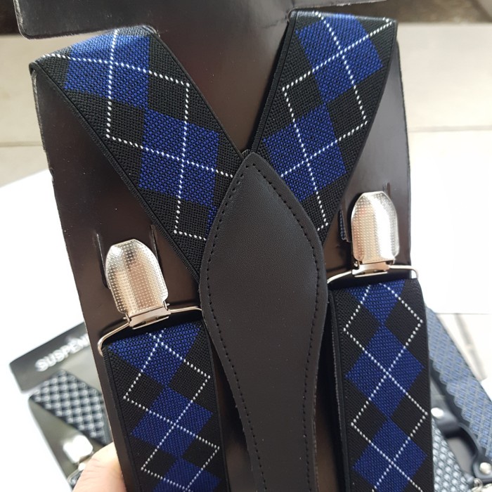 TERMURAH- Suspender Pria Suspender Dewasa Jepit 4 Motif - motif 6