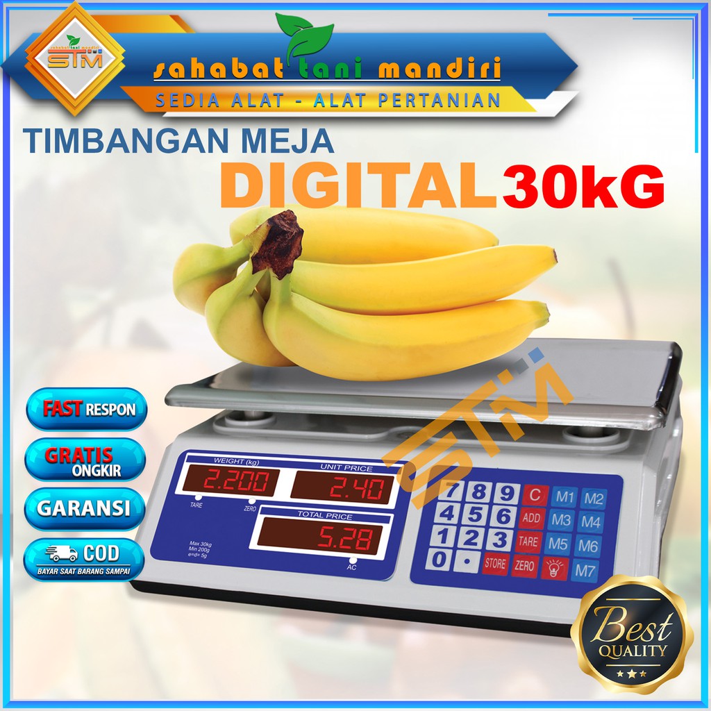 Timbangan meja digital 30kg Timbangan Buah Digital 30KG Timbangan Laundry Digital 30kg