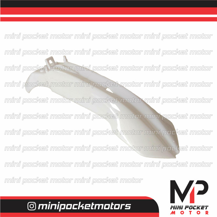 Slebor Depan Motor Mini Trail 49cc 2T Putih Model Baru - Putih Asli Berkualitas