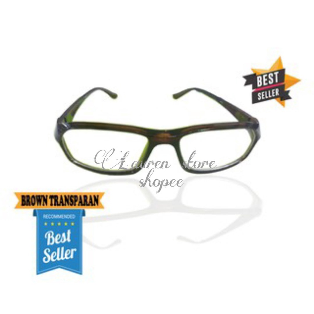 Kacamata hitam transparant / kacamata lensa normal / kacamata fashionable / kacamata wanita pria / k