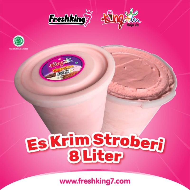

Es Krim Strawberry 8 liter - Freshking7 Ice Cream