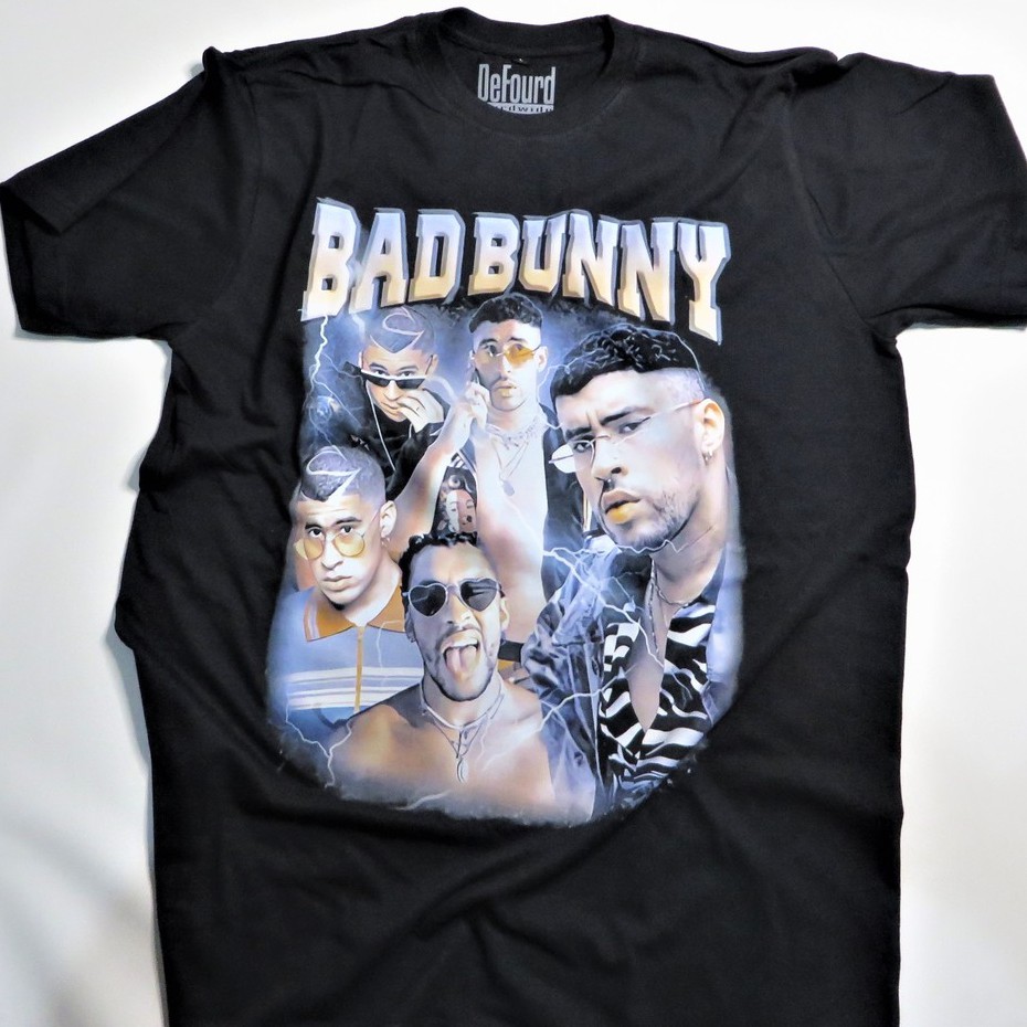Bad Bunny Rap Tee, Kaos Bad Bunny, Kaos bad bunny rap tee pria wanita unisex