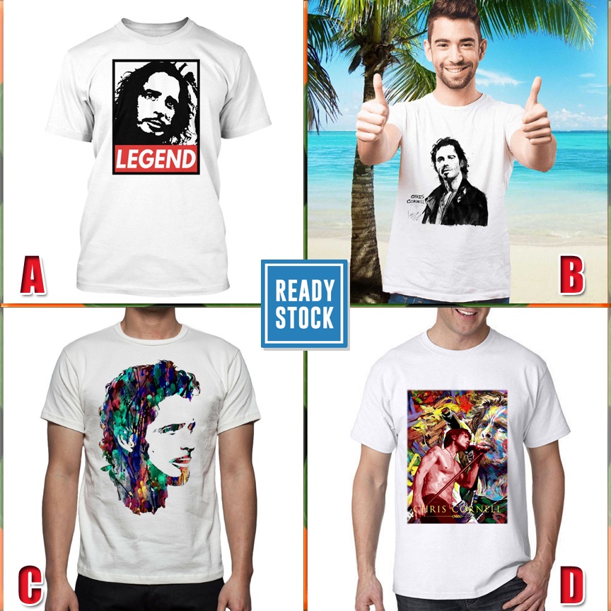 Kaos Chris Cornell  3 Tshirt Casual Bahan Katun