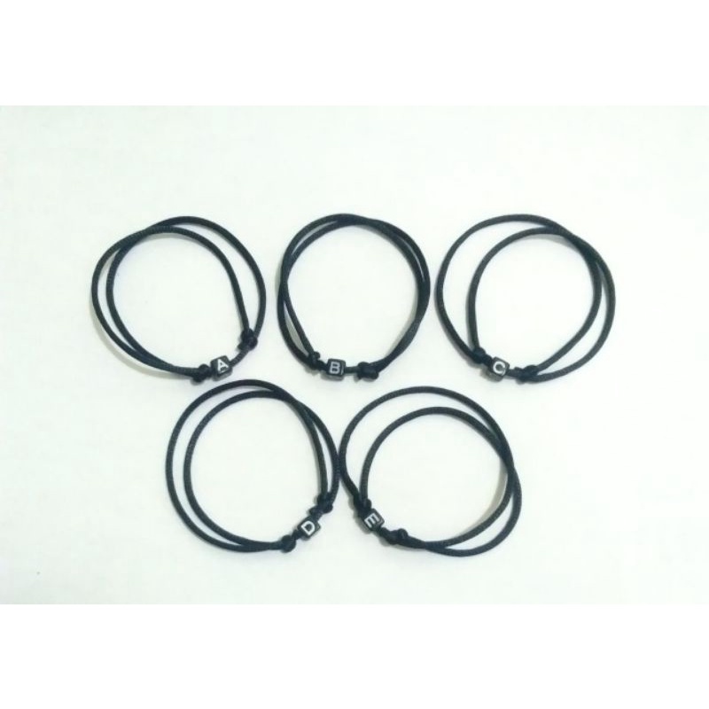 [READY]Gelang Hitam Inisial A-Z