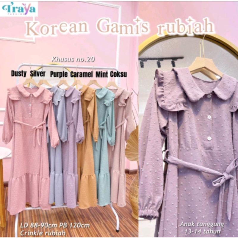 Korean Gamis Rubiah cringkel