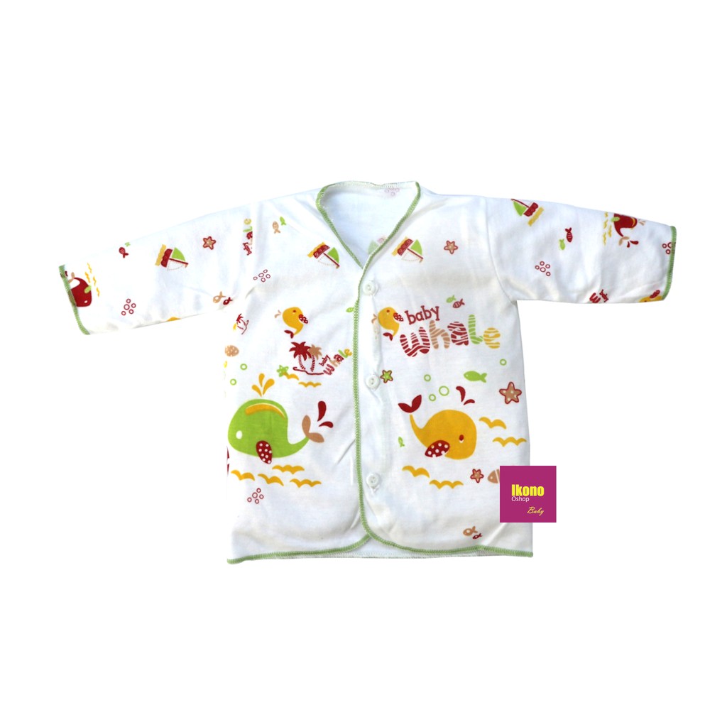 Ikono 3 Pcs Baju Bayi Newborn Lengan Panjang Motif Rifani-1