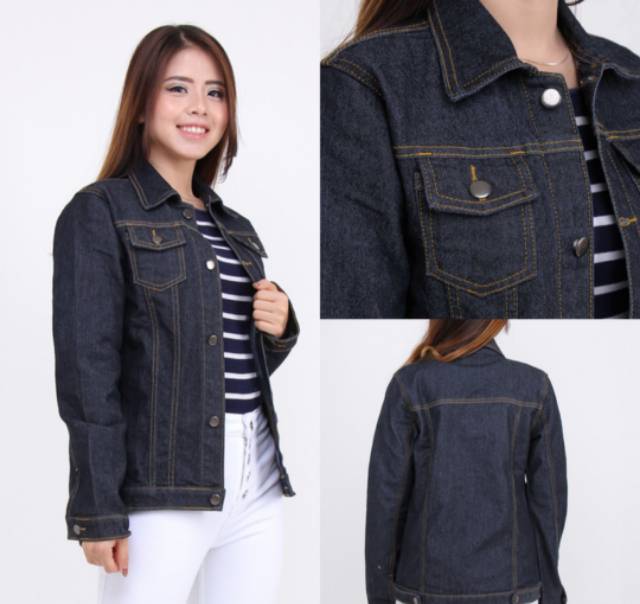 JAKET JEANS CEWEK MURAH JUMBO OVER SIZE M - XXXL LD 122cm MUAT 100KG