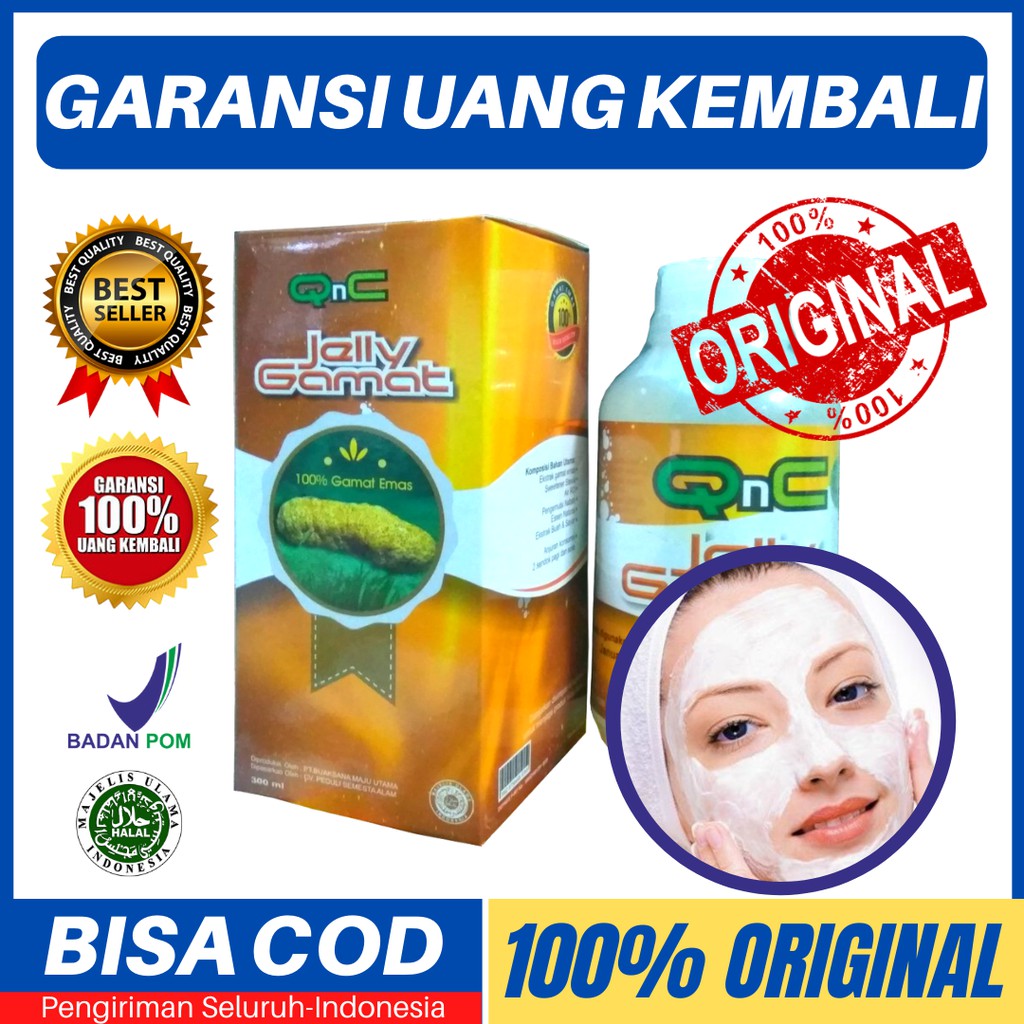 Obat Jerawat, Bekas Jerawat, Bopeng, Flek Hitam Masker Wajah QnC Jelly Gamat Asli