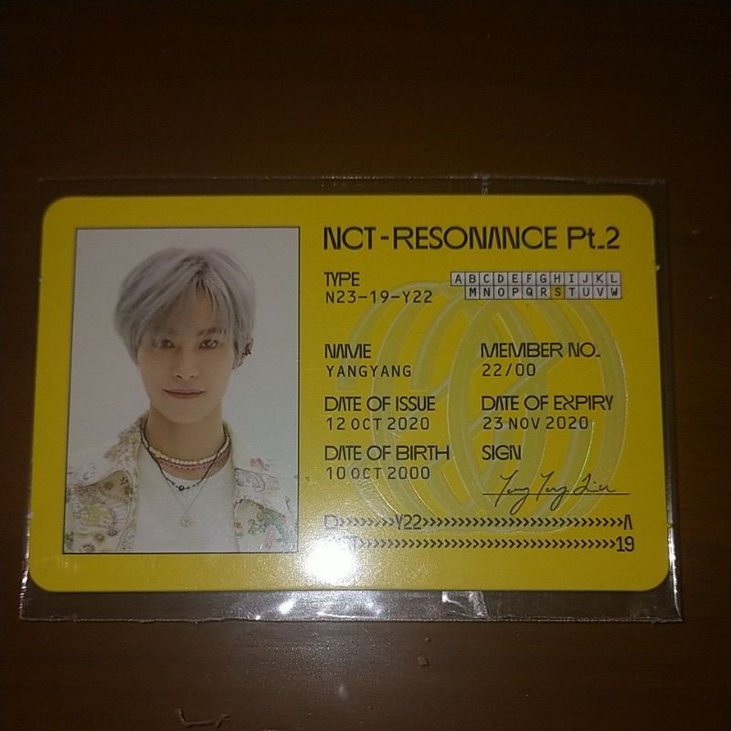 YANGYANG DEPATURE PHOTOCARD