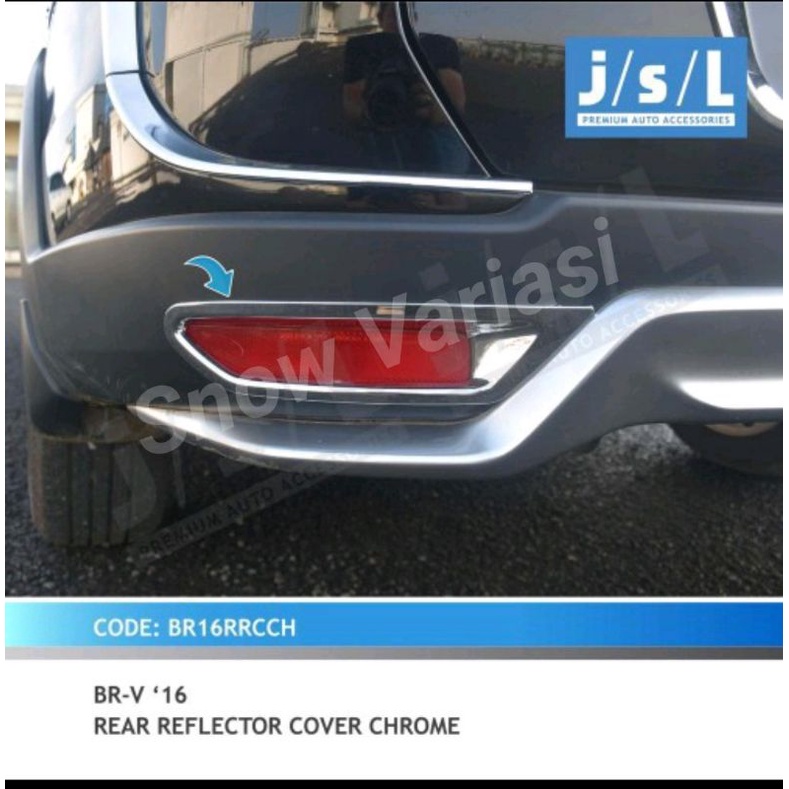 Reflektor Bumper Belakang BRV 2016 2021 Cover Chrome