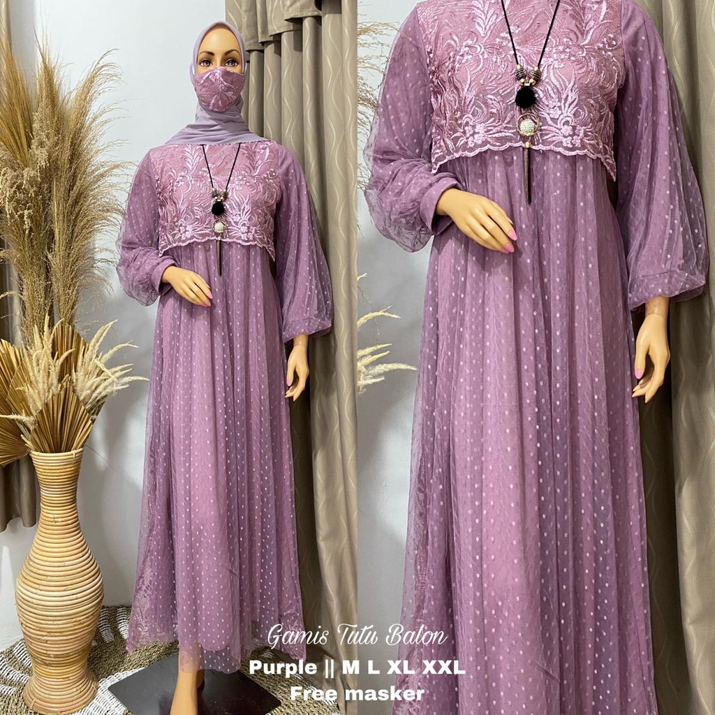 Gamis Tutu Balon / Kebaya Kekinian / Kebaya / Kebaya Brukat / Gamis Brukat / Gamis Pesta / Gamis