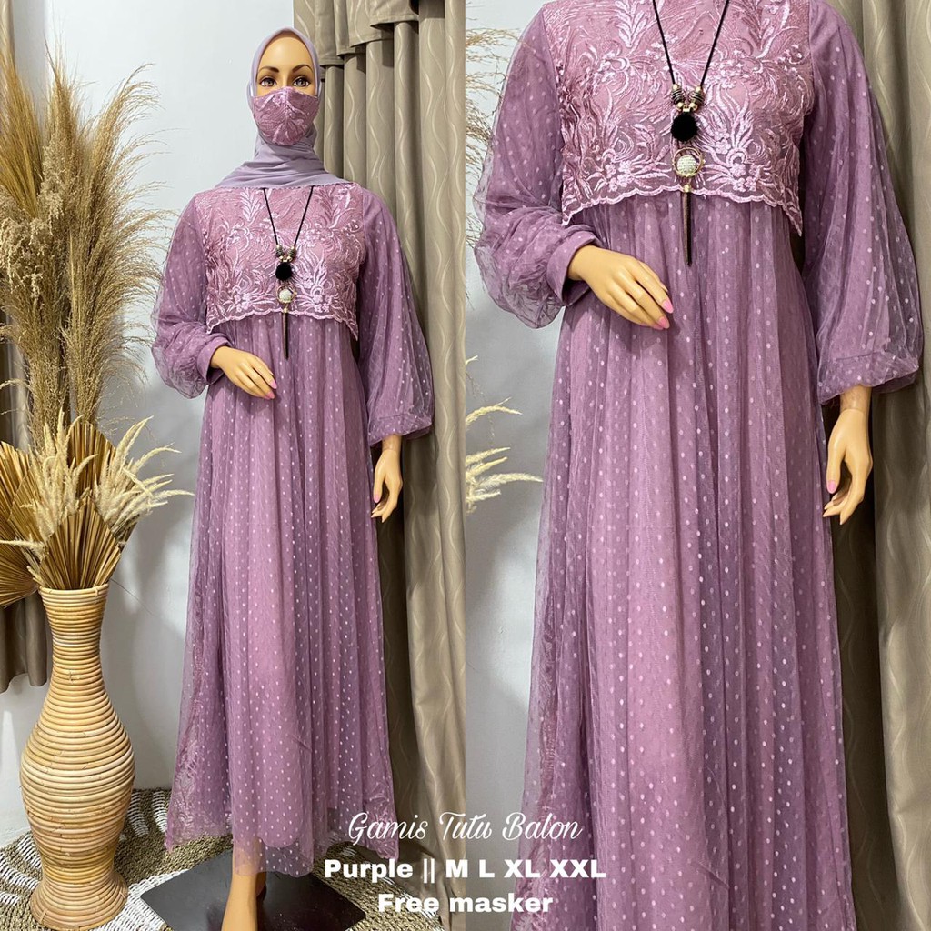 Gamis Tutu Balon / Kebaya Gamis / Baju Gamis Pesta / Kebaya Modern / Gamis Pesta Mewah / Gamis