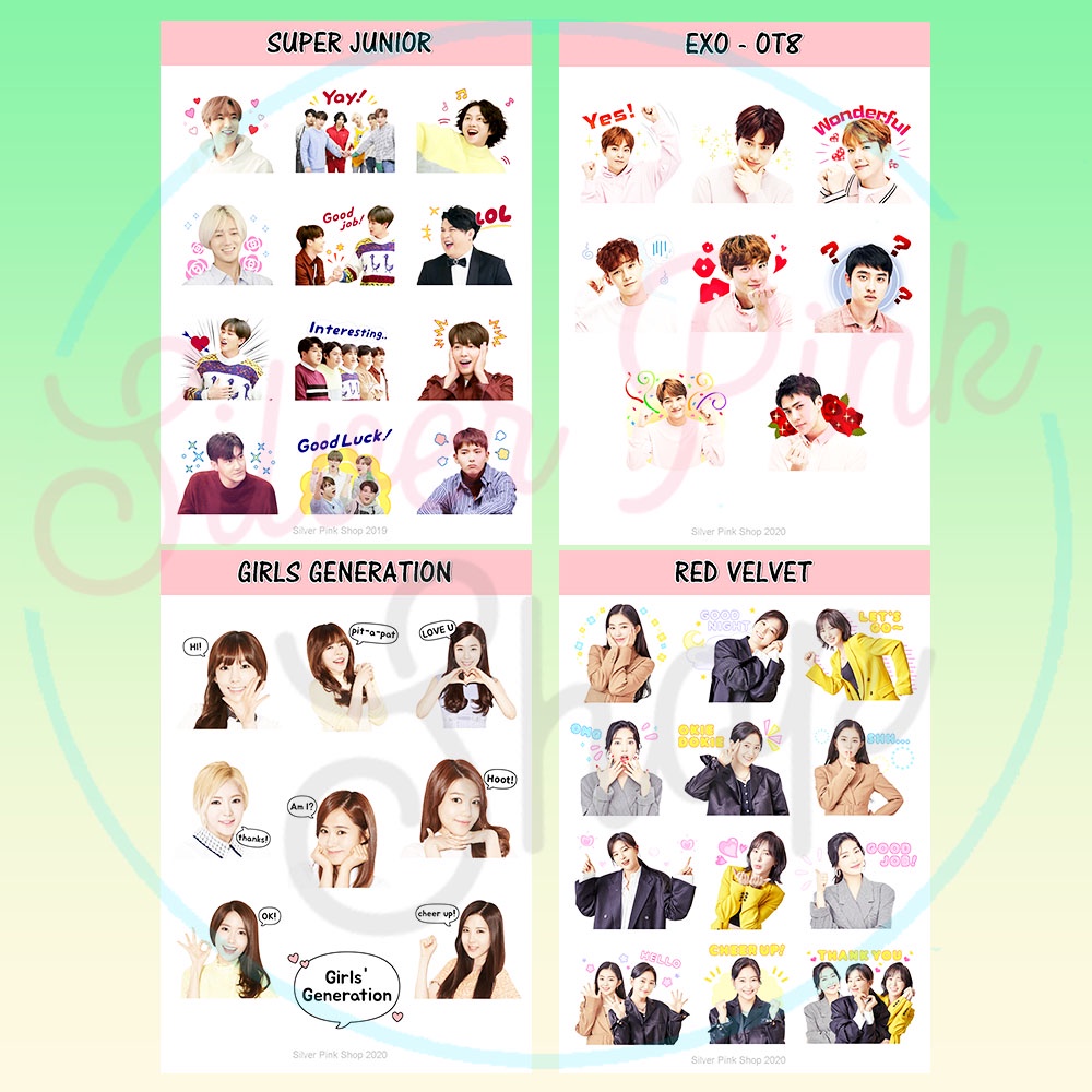 

[READY] Sticker KPOP (EXO, Super Junior, Girls Generation SNSD, Red Velvet)