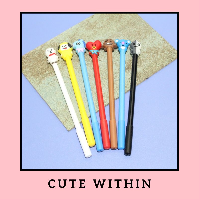 

PULPEN GEL BT21 LUCU UNIK HADIAH PEN PENA BOLPOIN CUTE WARNA WARNI KPOP TEBAL BAGUS AWET MURAH TAHAN LAMA