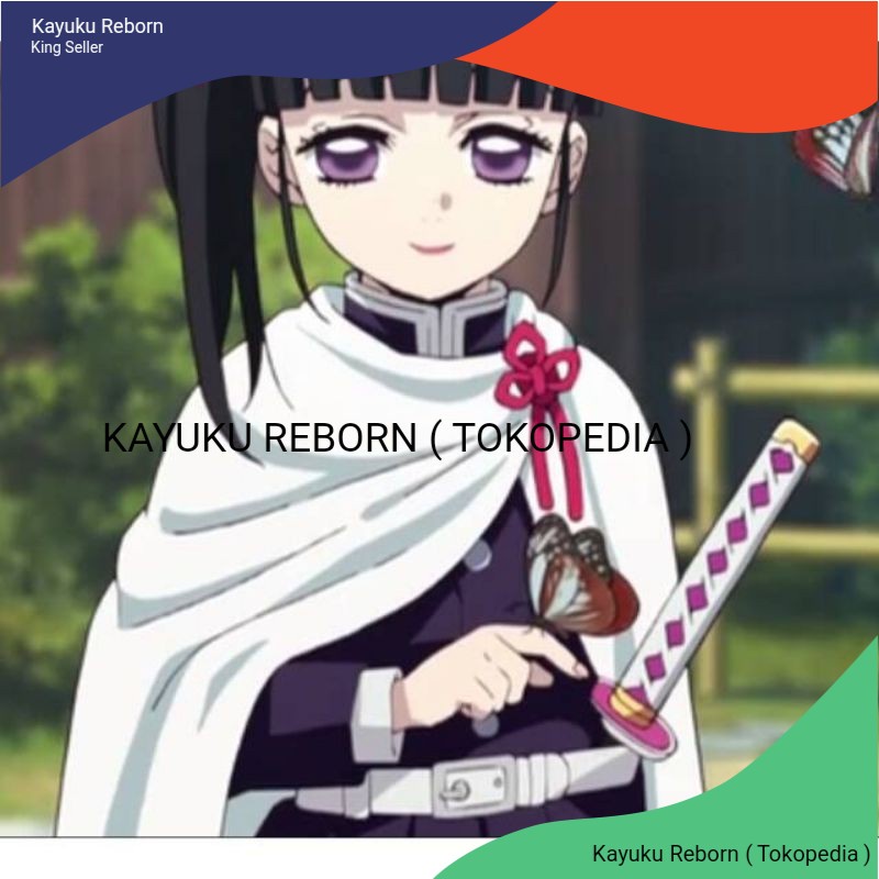 Pedang kayu cosplay anime kanao kimetsu no yaiba