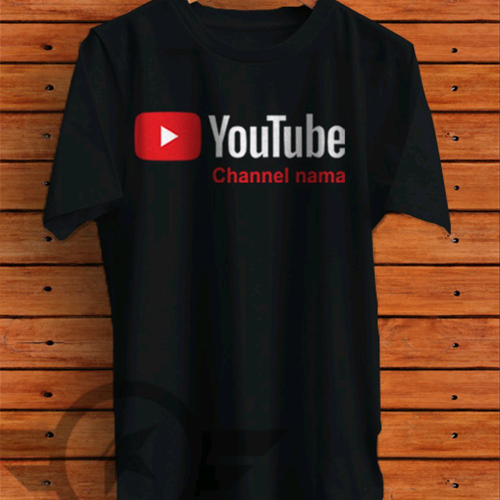 T-SHIRT BAJU KAOS DISTRO YOUTUBE CUSTOM CHANNEL COMBED 30S