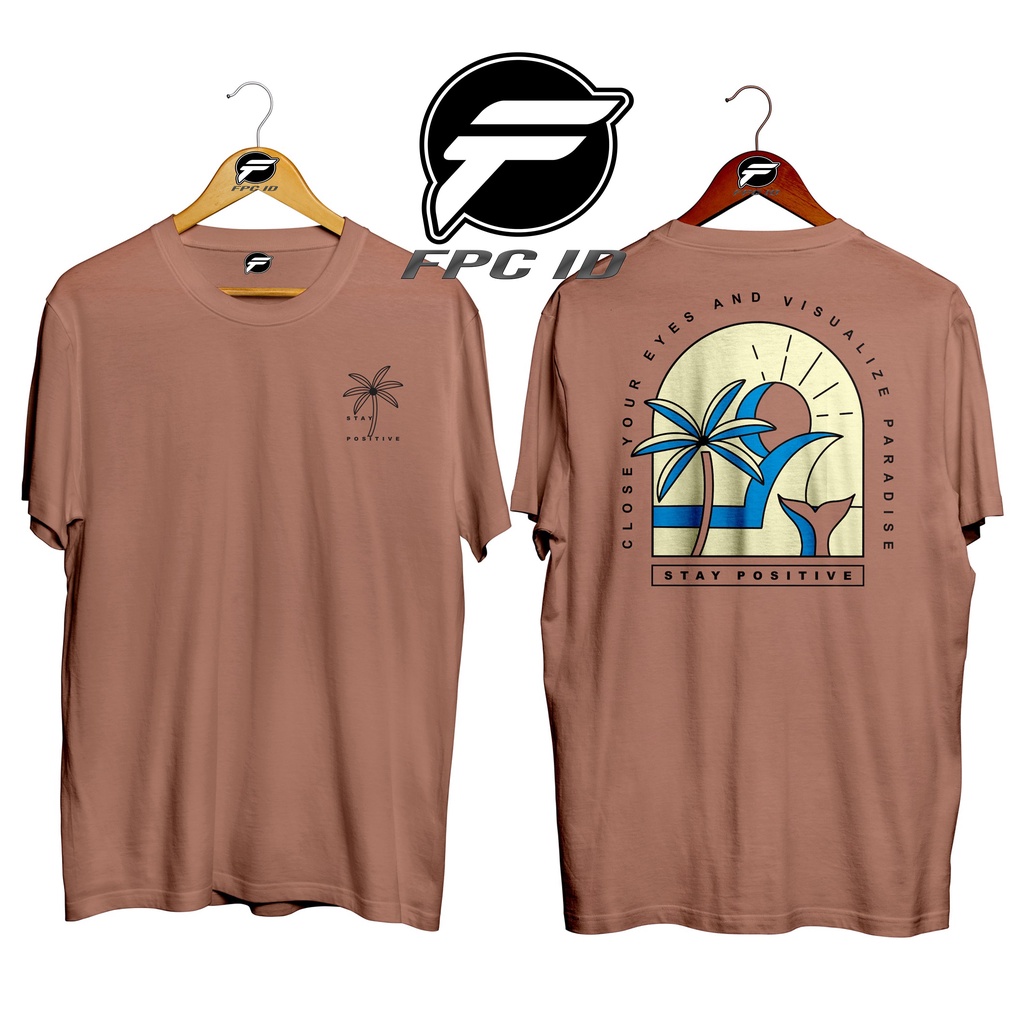 Kaos Surfing Stay Possitive Cotton Combed 30s Premium