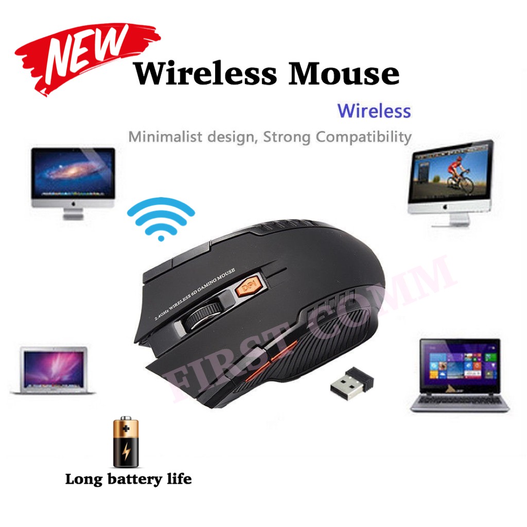 Mouse Wireless GAMING MOUSE 6D USB 2.4GHz Optical Mouse ORI