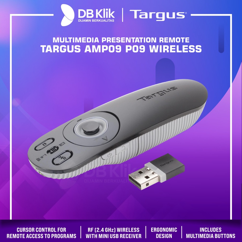 Presentation Remote Targus AMP09 P09 Wireless USB Multimedia