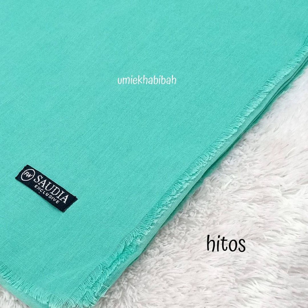 kerudung jilbab / hijab segi empat bahan katun saudia rawis tebal merk saudia bisa untuk anak sekola