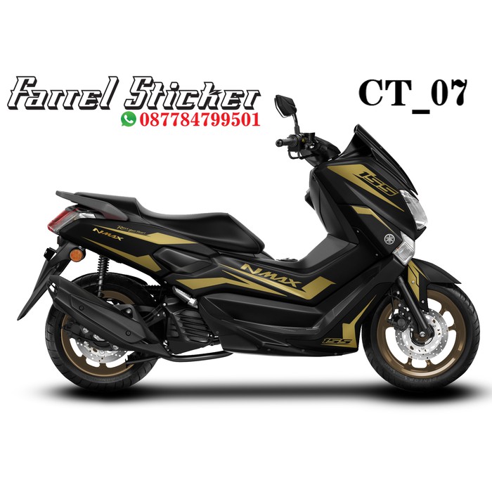 stiker nmax sticker stripping gold ct 07