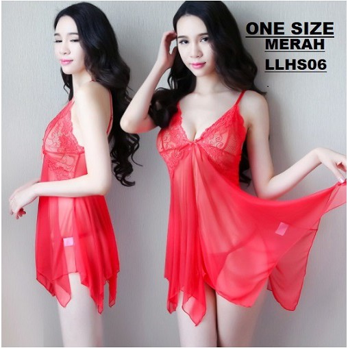 Baju Tidur Lingerie Sexy Dres Babydoll LLHS